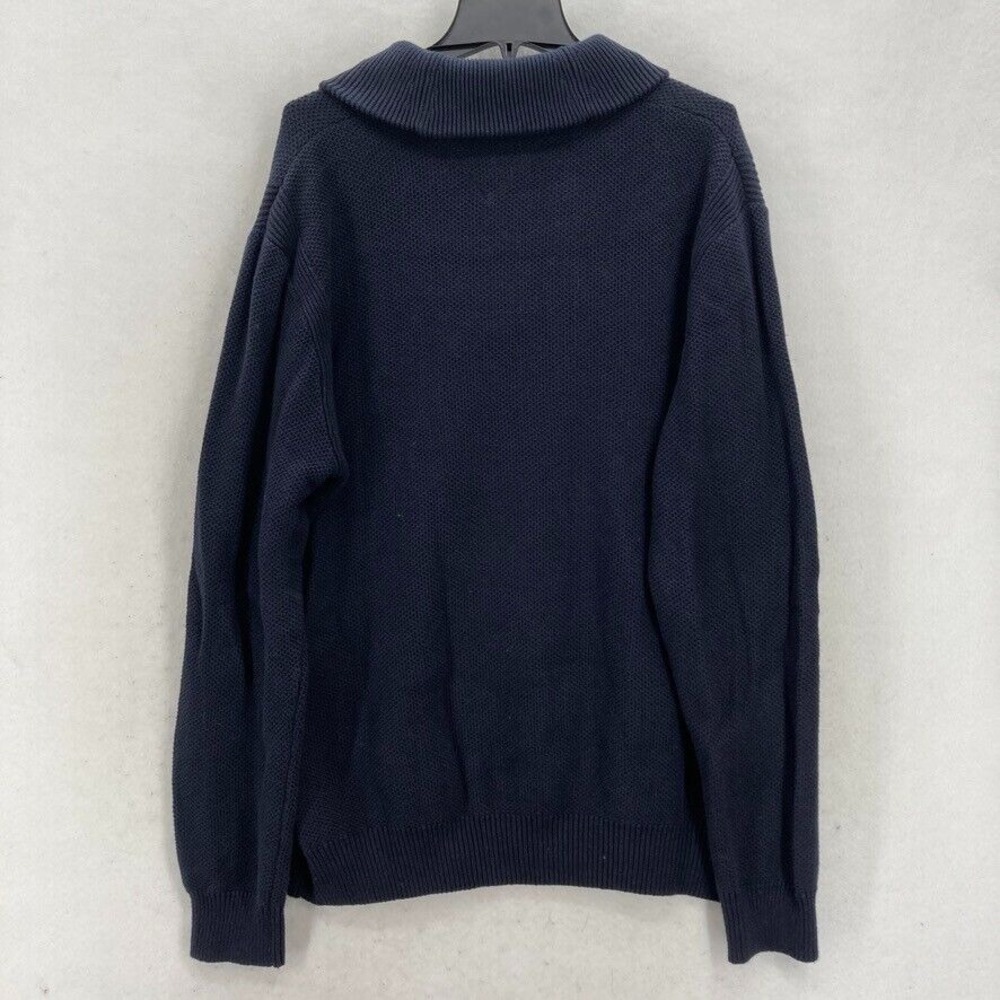 Tommy‎ Hilfiger Shawl Collar Pullover Sweater Mens 2XL Blue Long Sleeve Preppy - Picture 12 of 13